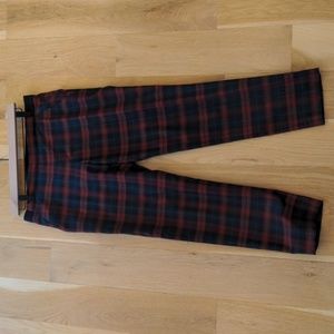 Uniqlo plaid cropped pants